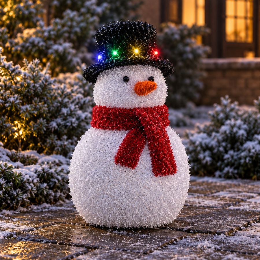 Jack Snowman Light-Up Grass Christmas Decoration – 45cm