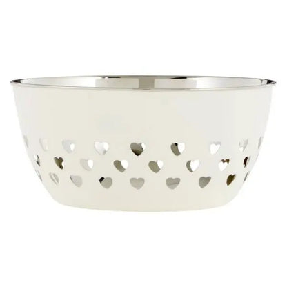 Hearts Design Ivory Bowl Stainless Steel AK Kin Garden Supplies