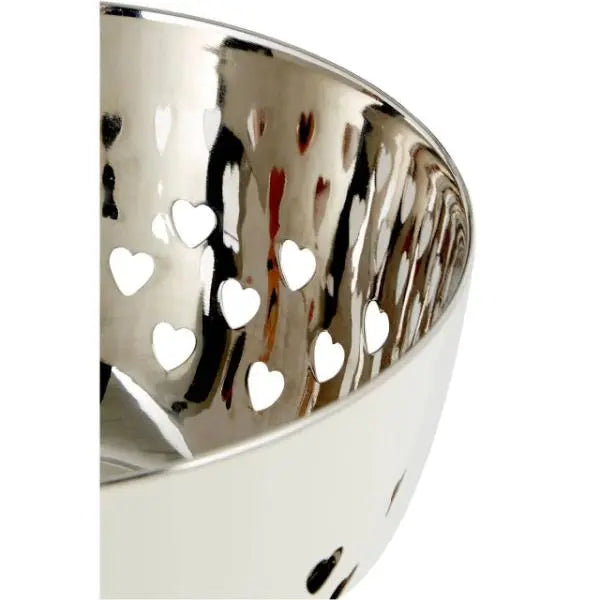Hearts Design Ivory Bowl Stainless Steel AK Kin Garden Supplies