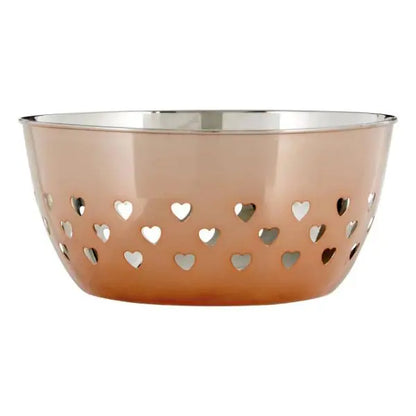 Hearts Design Rose Gold Bowl Stainless Steel AK Kin Garden Supplies