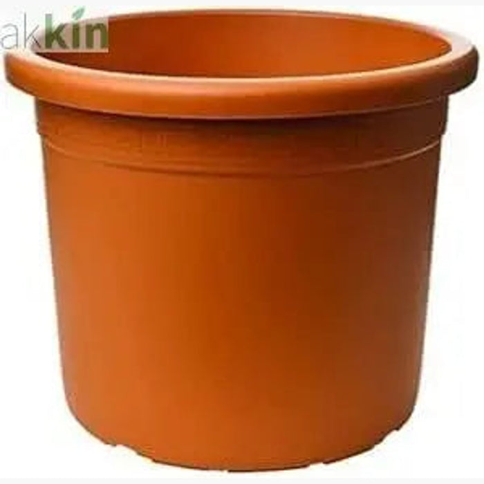 Heavy Duty Tall Terracotta Plastic Plant Pot 9.5lt 24 x 24 - AK Kin Garden Supplies
