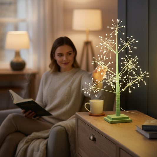 Hibiscus Tree 60cm Indoor Light Lamp Pale Mint House, Home & Garden