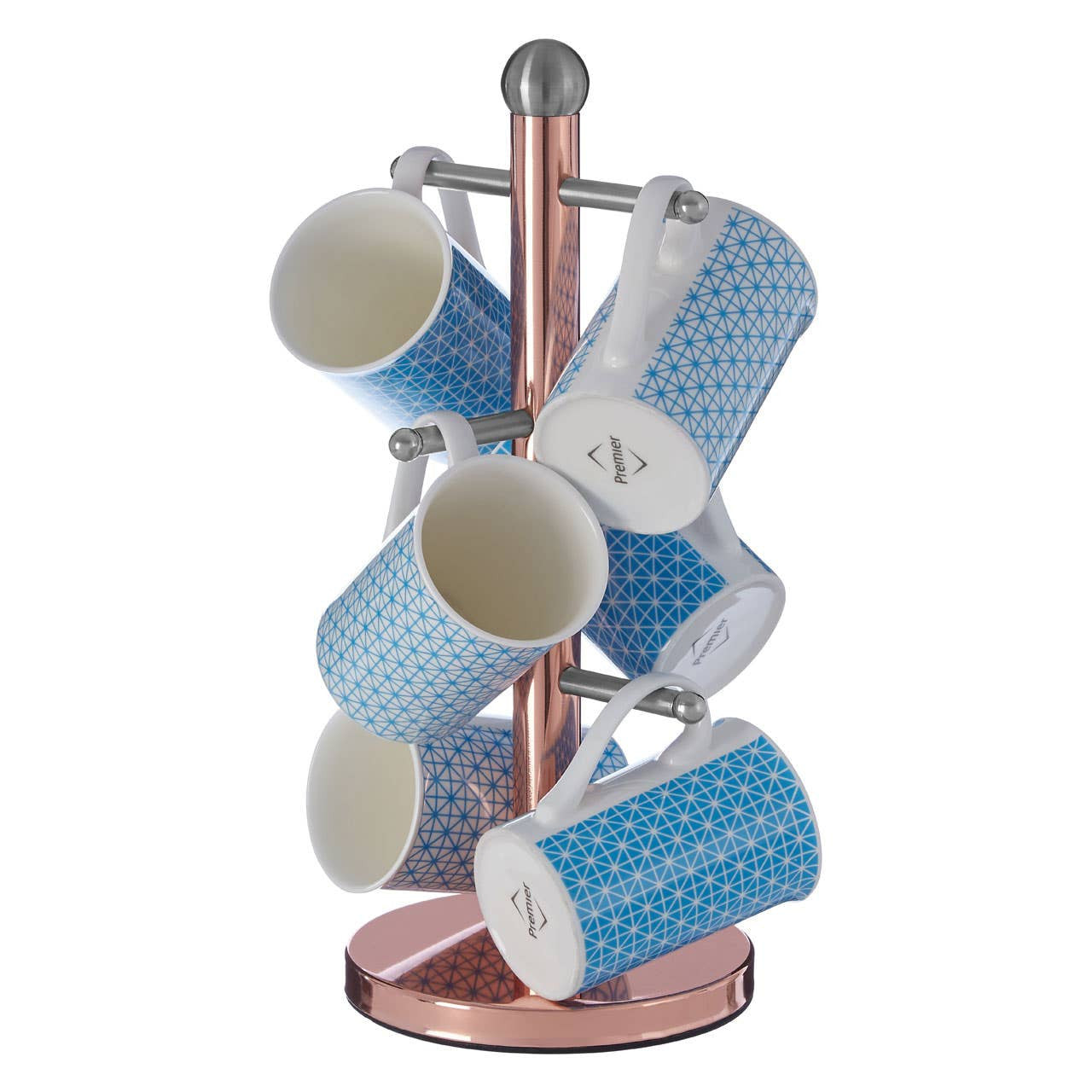 Hirano 6 Cup Copper Finish Mug Tree House, Home & Garden