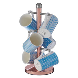Hirano 6 Cup Copper Finish Mug Tree House, Home & Garden