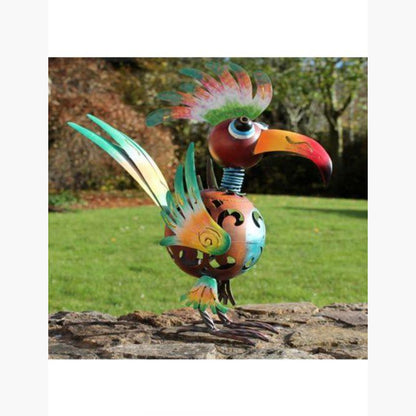 Home & Garden Decor / Exotic Creatures Hand Painted Crested Large Wacky bird AK Kin Garden Supplies