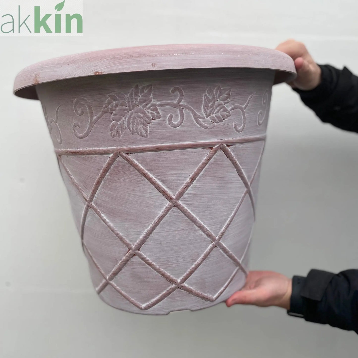 Shabby Chic Washed Planter - Pink One Click Plants