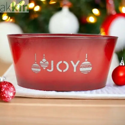 Joy Tin Trough Red 53cm AK Kin Garden Supplies