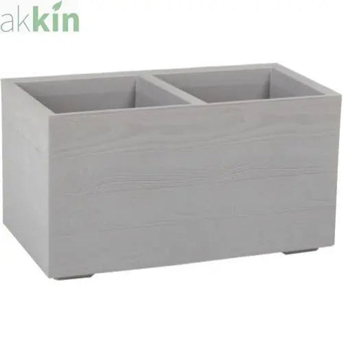 Karo ECO Wood Planter Oblong 80cm  Grey AK Kin Garden Supplies