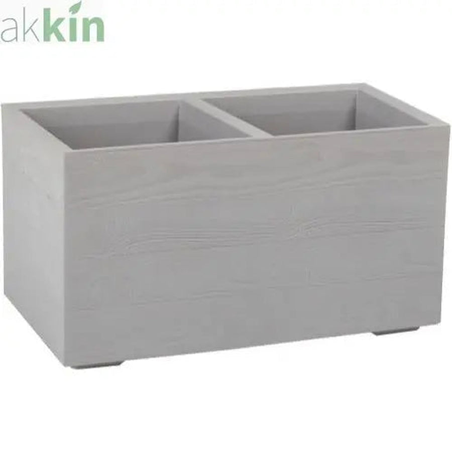 Karo ECO Wood Planter Oblong 80cm  Grey AK Kin Garden Supplies