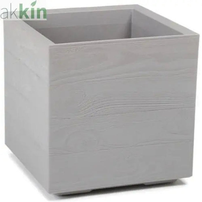 Karo ECO Wood Planter Square 40cm  Grey AK Kin Garden Supplies
