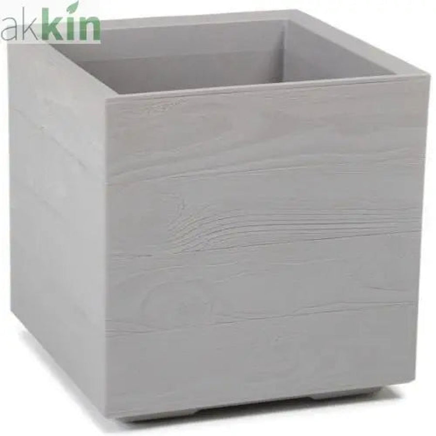 Karo ECO Wood Planter Square 40cm  Grey AK Kin Garden Supplies