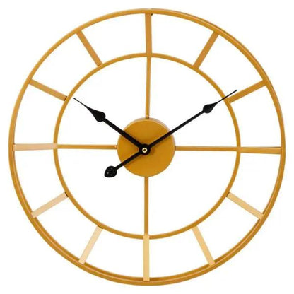Kent Small Gold Finish Metal Wall Clock 40cm AK Kin Garden Supplies