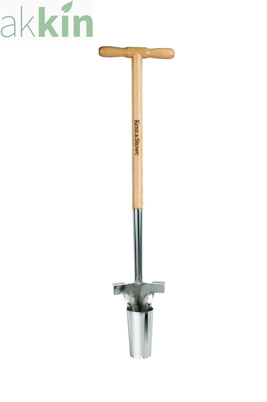 Kent & Stowe Stainless Steel Long Handled Bulb Planter AK Kin Garden Supplies