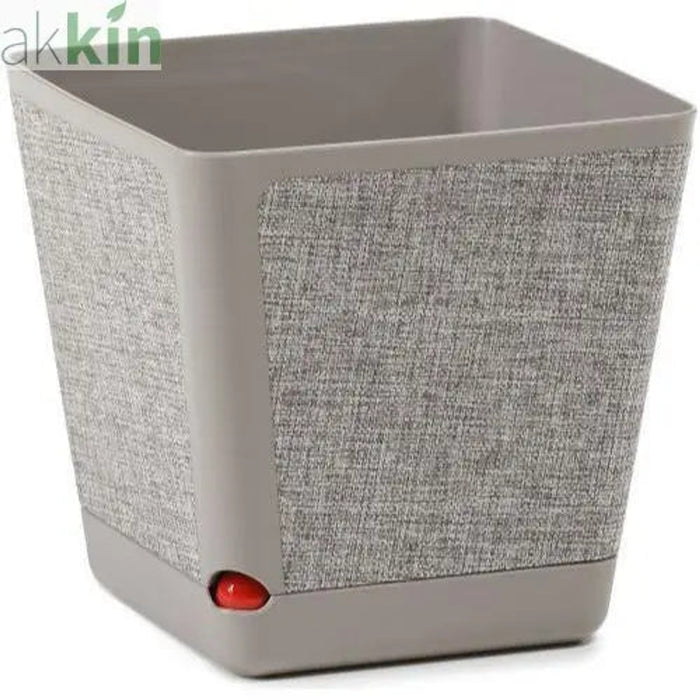 Kora Planter Square Textile with Water Indicator 24cm  Taupe AK Kin Garden Supplies
