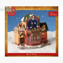 LED Christmas Toy Shop Scene Polyresin Indoor Decoration L.19cm W.30.5cm H.28.5cm AK Kin Garden Supplies
