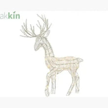 LED Light Up Christmas Reindeer Flashing Effect Outdoor Decoration L.52cm W.32cm H.91cm AK Kin Garden Supplies