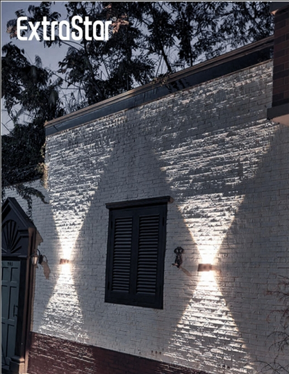 LED Solar Up & Down Wall Lamp Warm White AK Kin Garden Supplies