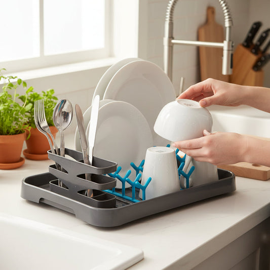 Laurie Grey and Blue Dish Drainer House, Home & Garden