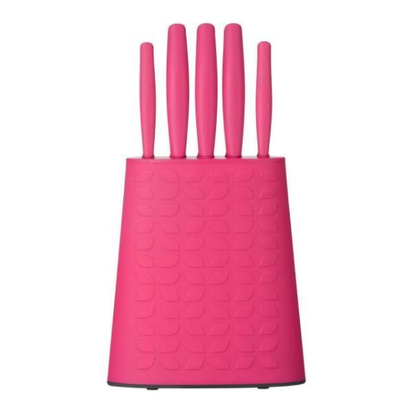 Living Colour 5Pc Hot Pink Knife Block Set House, Home & Garden