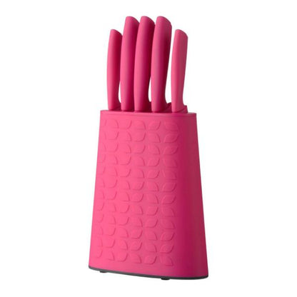 Living Colour 5Pc Hot Pink Knife Block Set House, Home & Garden