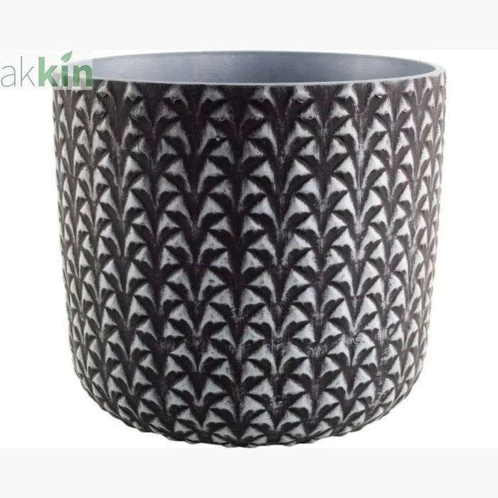 Loire Pineapple Decorative Planter 25cm - Grey Whitewash AK Kin Garden Supplies