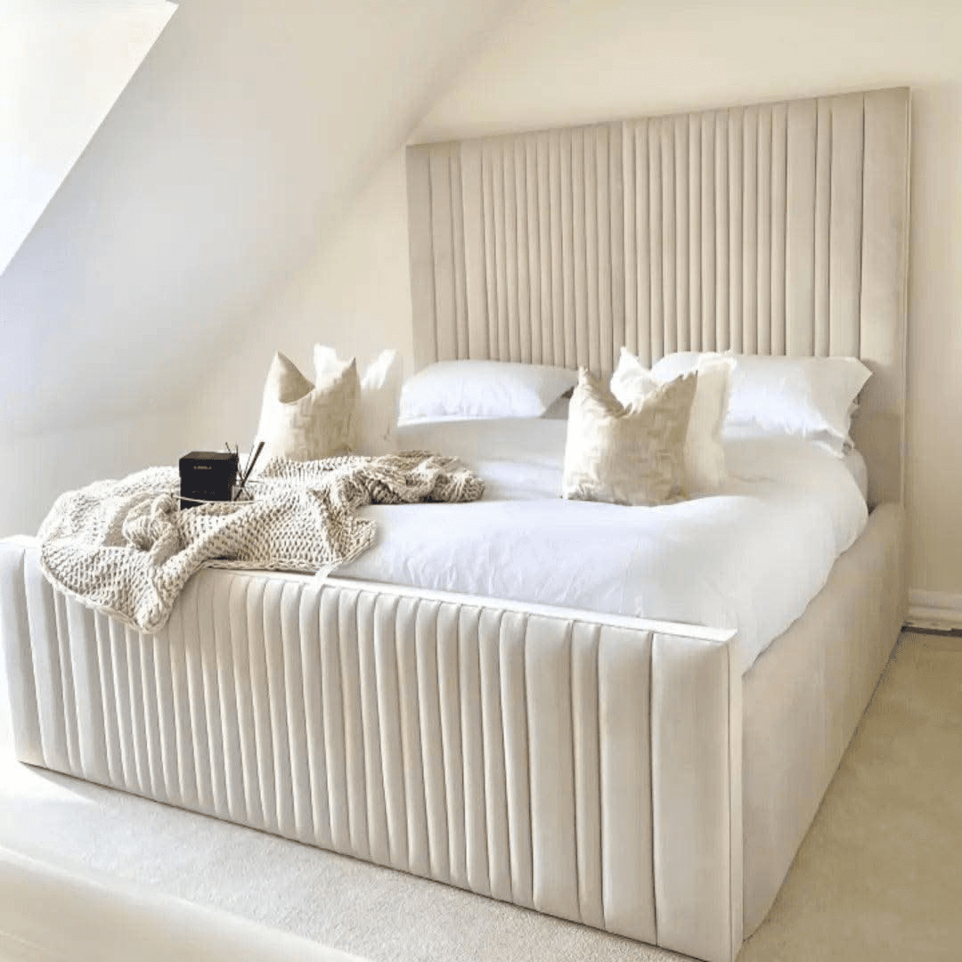 Louis High Base Bed UK Beds Direct ltd