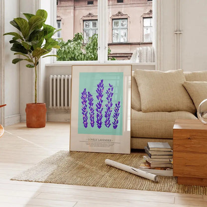 Lovely Lavender' Flower Print Wall Art A3 AK Kin Garden Supplies