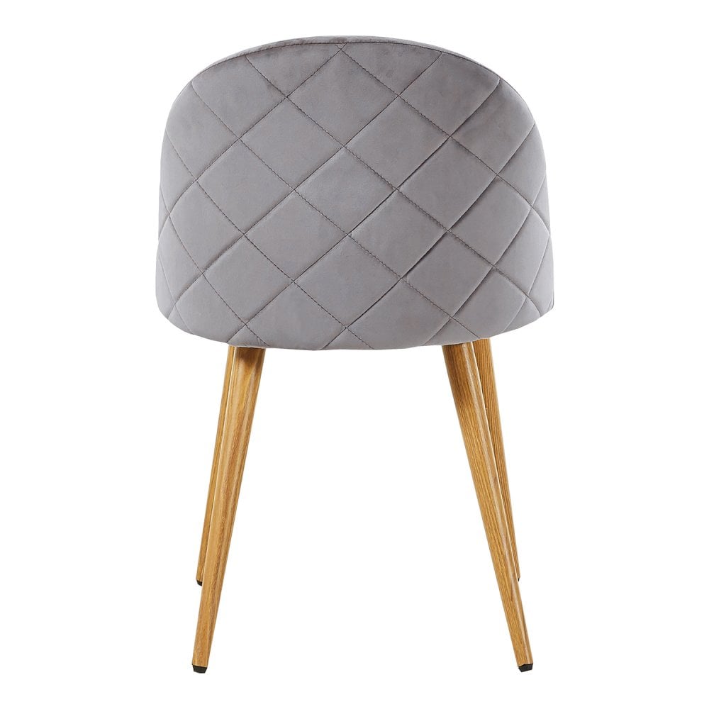 Lucia Dallas Dining Table and Chairs Set of 4 - an Oak Dining Table & Set of 4 Velvet Dining Chairs PN Home