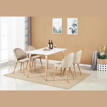 Lucia Halo Dining Set, a Table and Chairs Set of 4, White/Grey PN Home