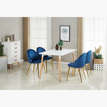 Lucia Halo Dining Set, a Table and Chairs Set of 4, White/Grey PN Home
