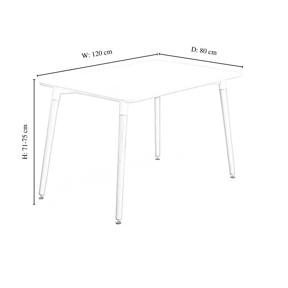 Lucia Halo Dining Set, a Table and Chairs Set of 4, White/Grey PN Home