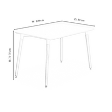 Lucia Halo Dining Set, a Table and Chairs Set of 4, White/Grey PN Home