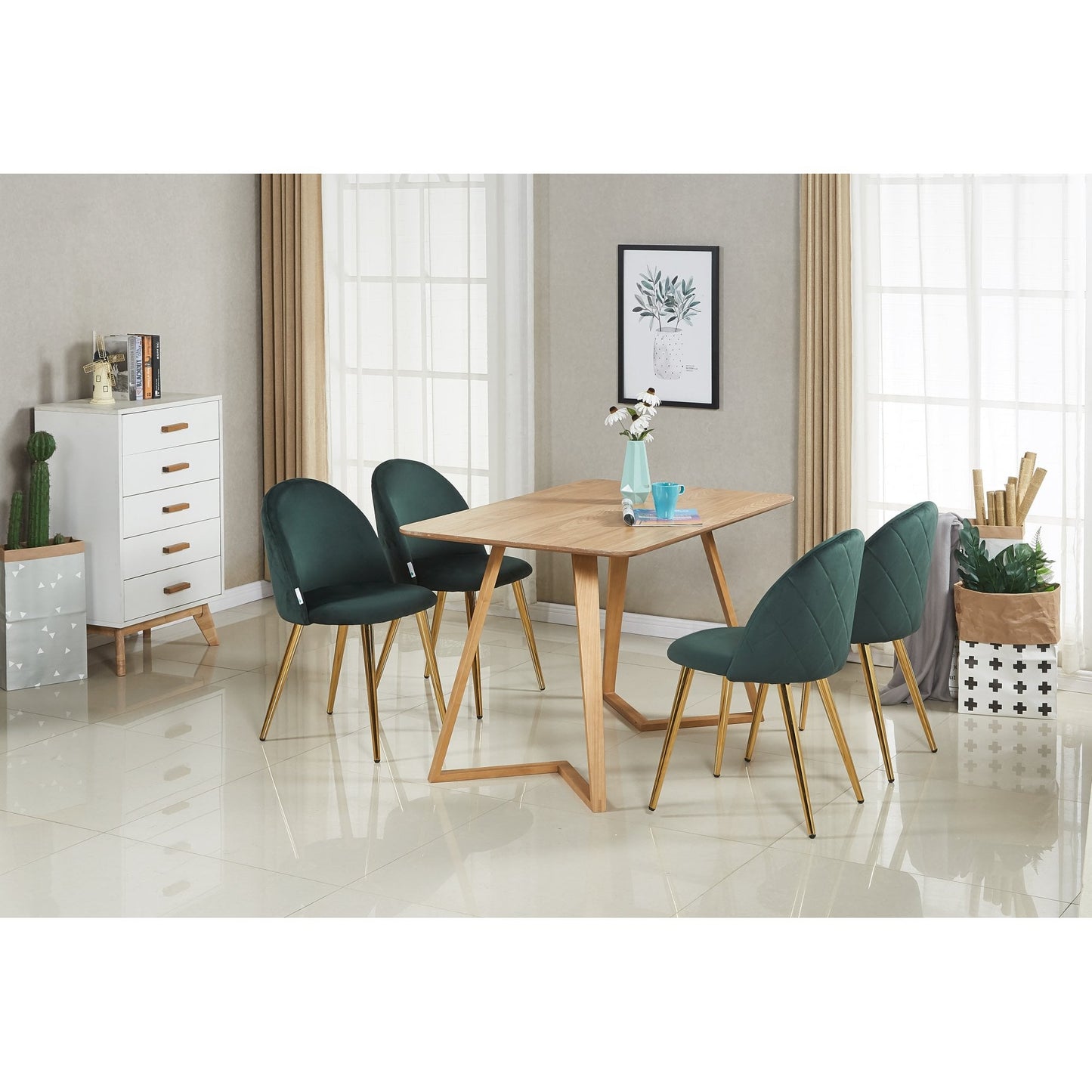 Lucia Velvet Dining Chair Or Dressing Table Chair PN Home