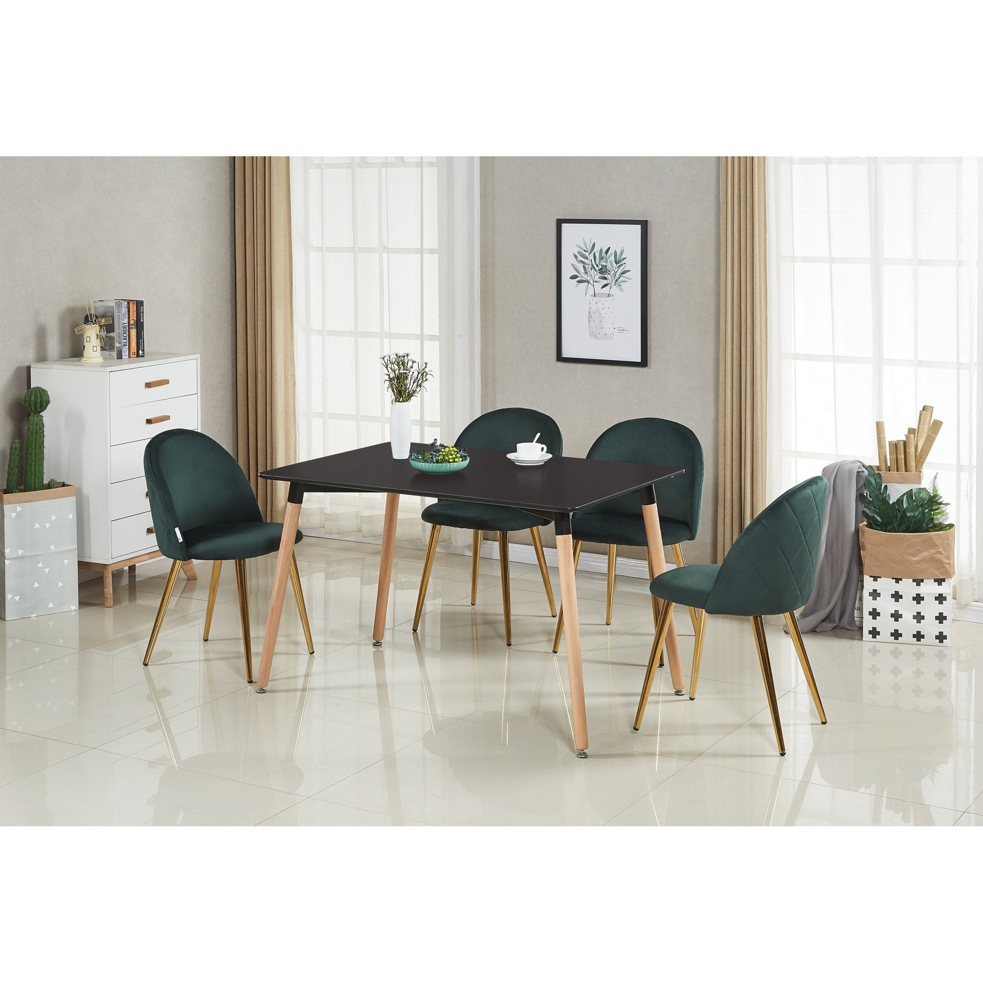 Lucia Velvet Dining Chair Set of 2 PN Home