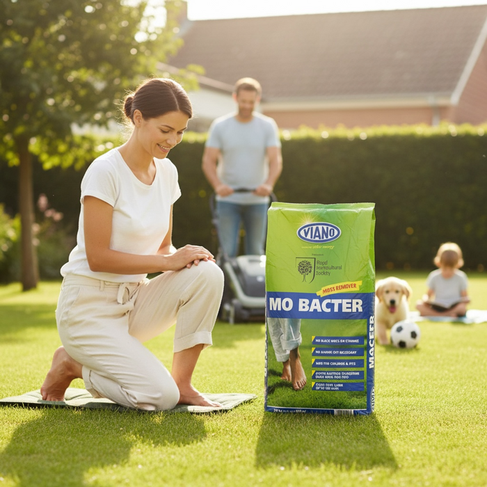 MO Bacter Organic Lawn Feed & No Mess Moss Killer 20kg AK Kin Garden Supplies