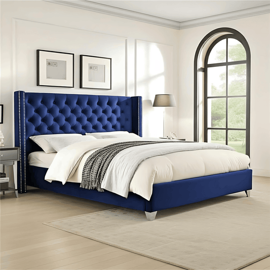Maiyaa Wingback Bed Frame UK UK Beds Direct ltd