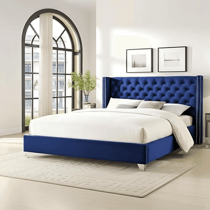 Maiyaa Wingback Bed Frame UK UK Beds Direct ltd