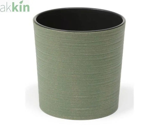 Malwa ECO Chisel Decorative Planter Round 19cm - Forest Green AK Kin Garden Supplies