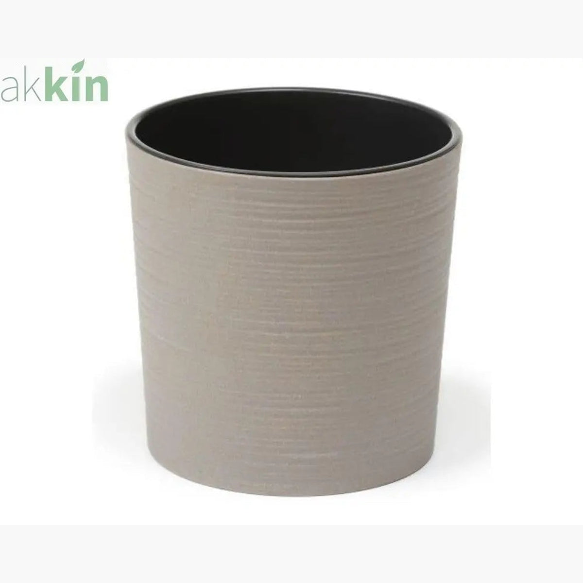 Malwa ECO Chisel Decorative Planter Round 19cm - Grey AK Kin Garden Supplies