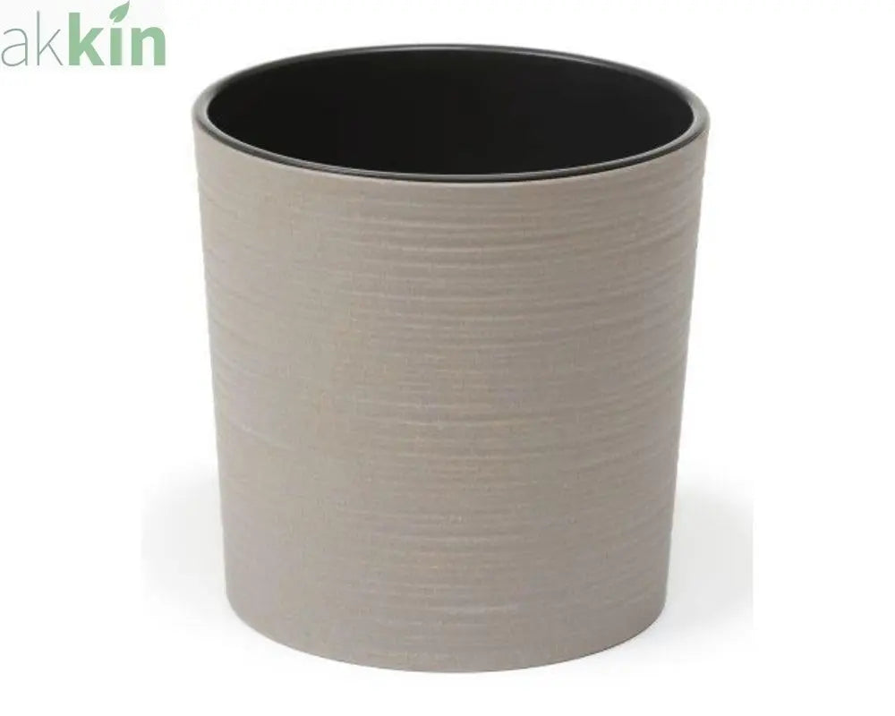 Malwa ECO Chisel Decorative Planter Round 19cm - Grey AK Kin Garden Supplies
