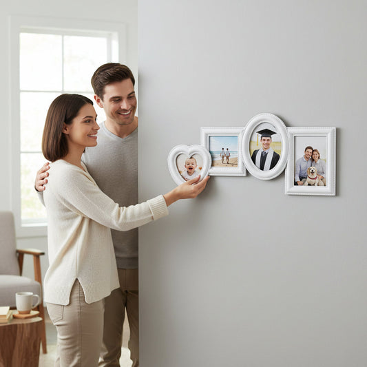 Maren White 4 Photo Multi-Frame House, Home & Garden