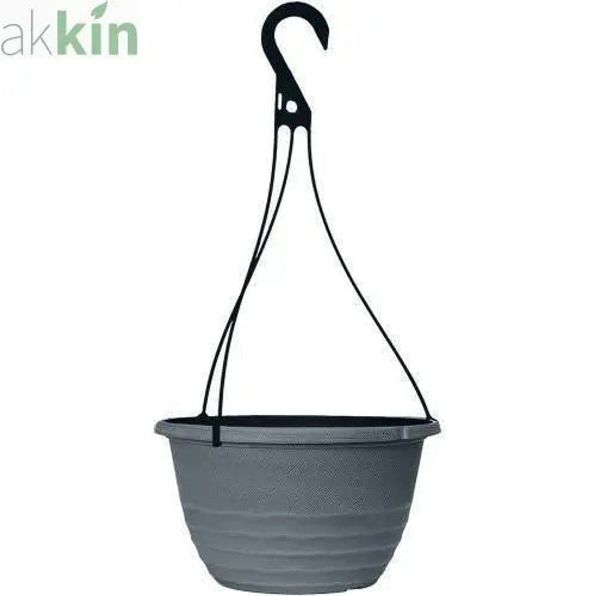 Mariella Hanging Basket 12"  Washed Lead - AK Kin Garden Supplies