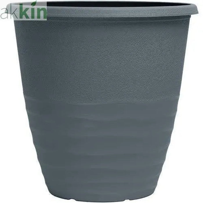 Mariella Tall Planter 12"  Washed Lead AK Kin Garden Supplies