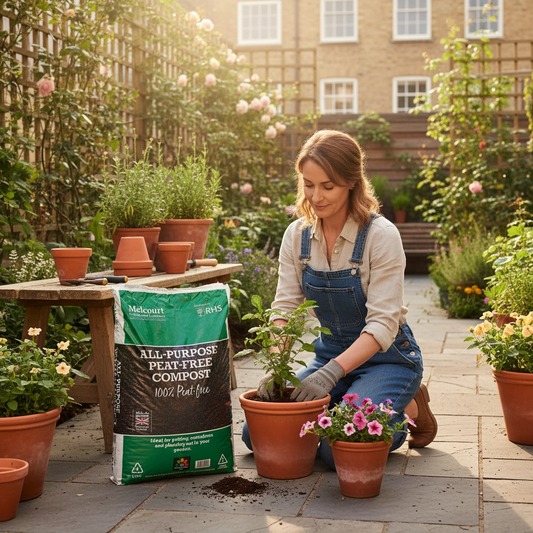 Melcourt All-Purpose Peat-Free Compost – 100% Peat Free (RHS Endorsed) 40lt AK Kin Garden Supplies
