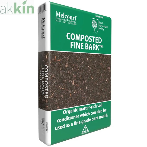 Melcourt Composted Fine Bark Mulch Weed Cover 50lt AK Kin Garden Supplies