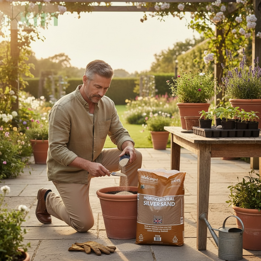 Melcourt Horticultural Silver Sand – Washed Fine Sand for Seeds & Lawns (20kg, RHS Endorsed) AK Kin Garden Supplies