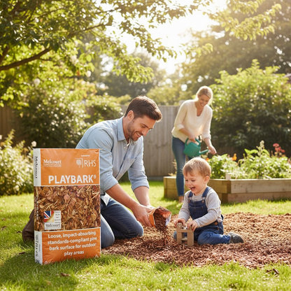 Melcourt Playbark Safe Chunky Pine Bark Playing Surface 60L Bag AK Kin Garden Supplies