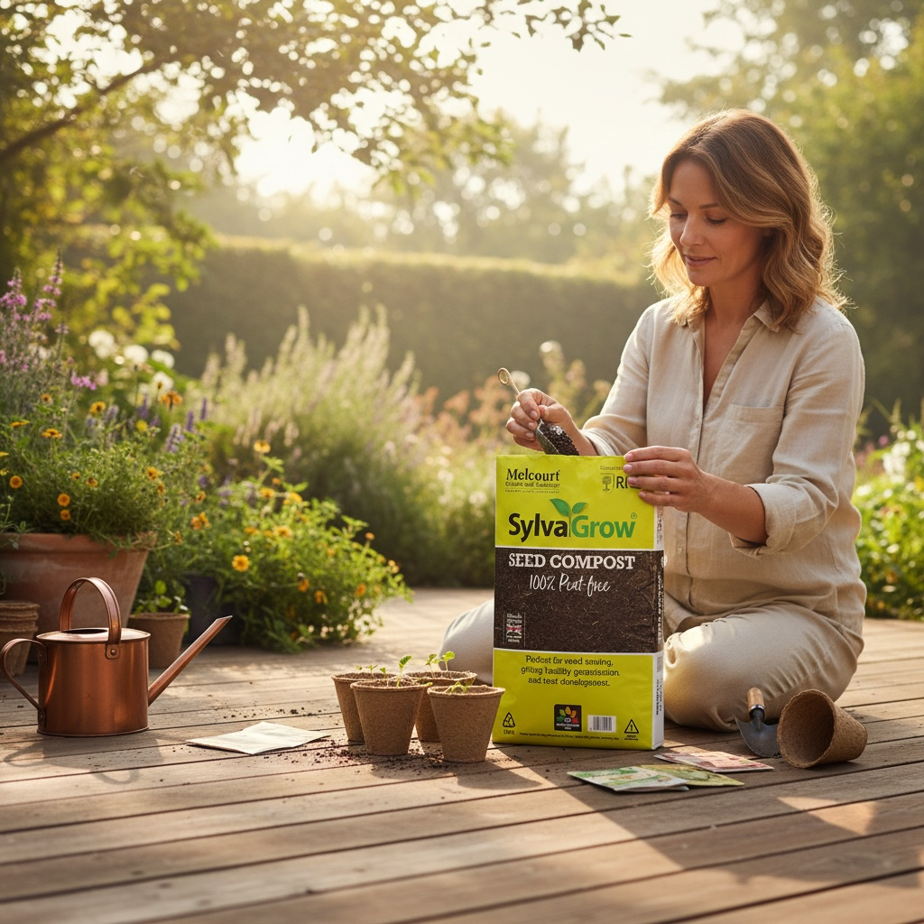 Melcourt RHS Endorsed Sylvagrow Peat Free Seed Compost 15lt Carry Bag AK Kin Garden Supplies