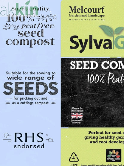 Melcourt RHS Endorsed Sylvagrow Peat Free Seed Compost 15lt Carry Bag AK Kin Garden Supplies