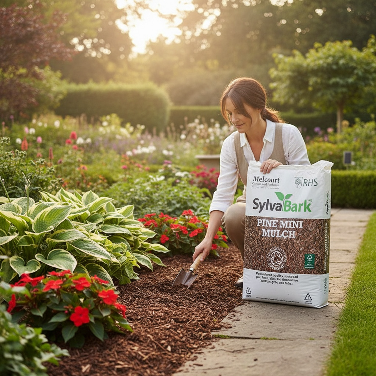 Melcourt SylvaBark® Pine Mini Mulch – Professional Decorative Bark (RHS Endorsed) 50lt AK Kin Garden Supplies